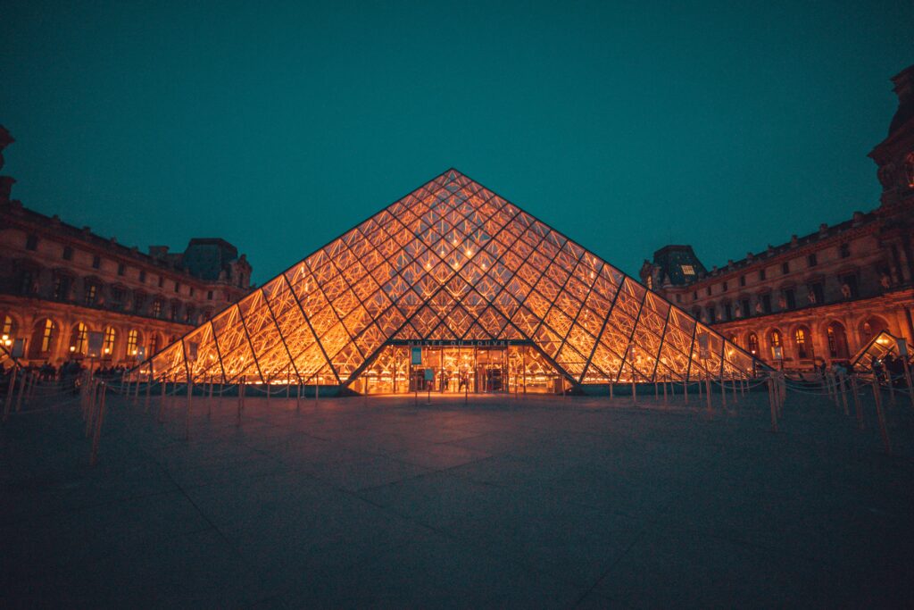 Paris 2025 Louvre at night