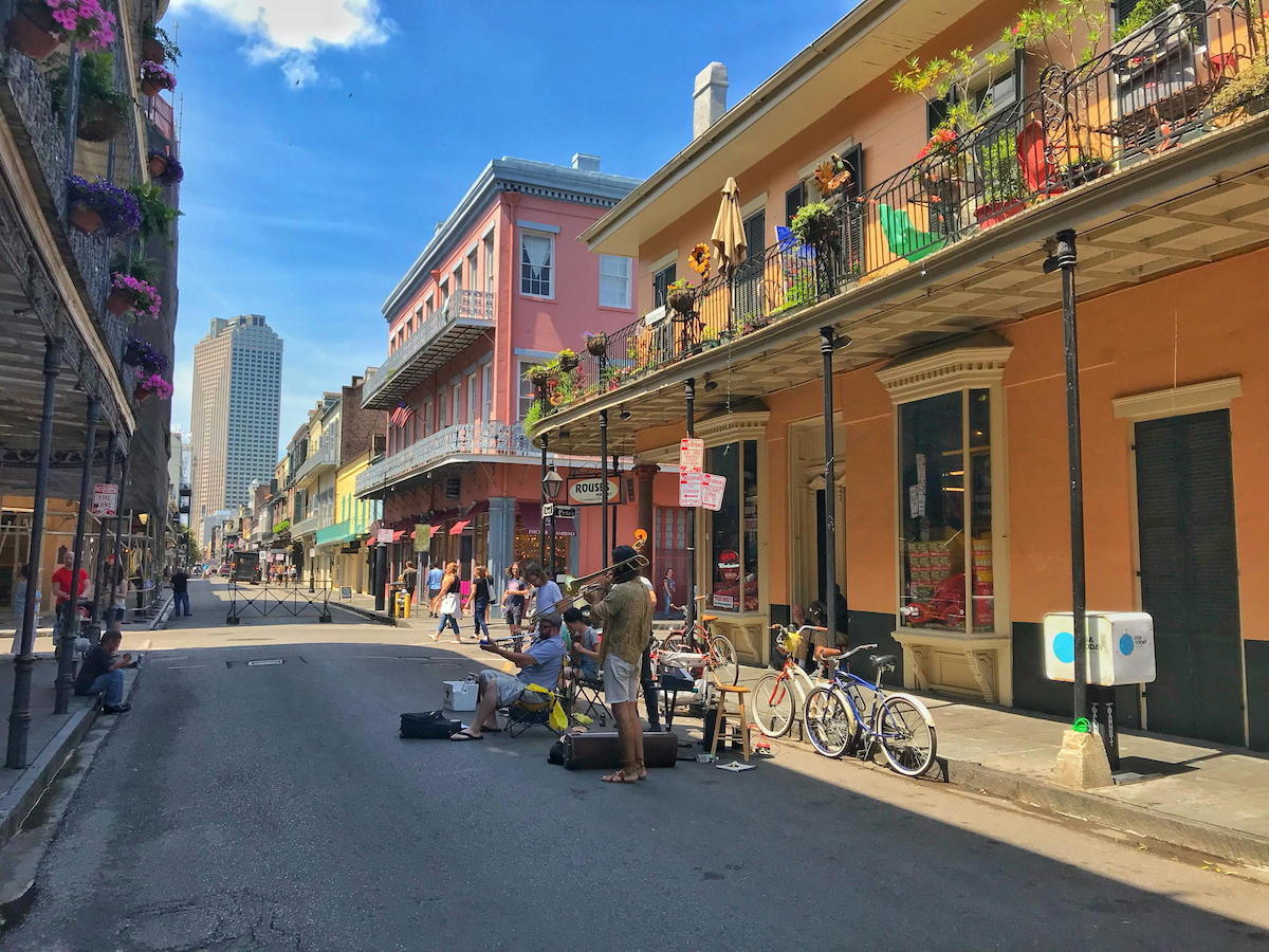 New Orleans French Quarter ironwork balconies