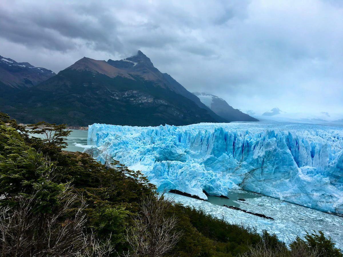 Icebergs from Grey Glacier floating on the turquoise waters of Lago Grey, Torres del Paine National Park